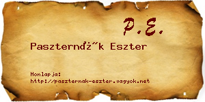 Paszternák Eszter névjegykártya