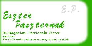 eszter paszternak business card